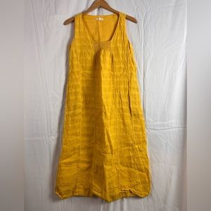 Eileen Fisher Linen Maxi Dress With Pockets